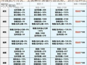 侍魂胧月传说：全面解析装备打造攻略，进阶培养技巧大揭秘