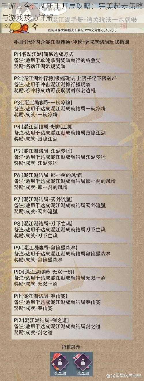 手游古今江湖新手开局攻略：完美起步策略与游戏技巧详解