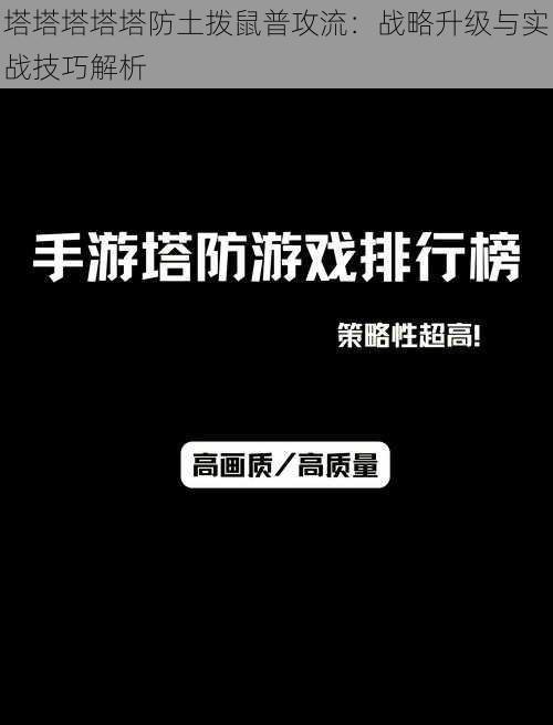 塔塔塔塔塔防土拨鼠普攻流：战略升级与实战技巧解析