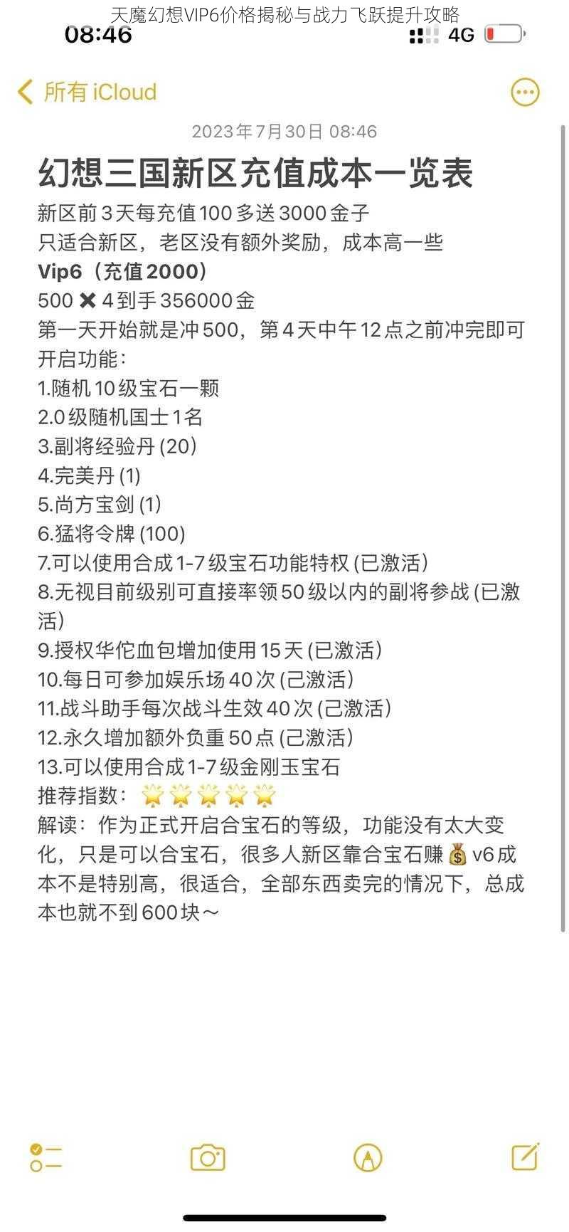 天魔幻想VIP6价格揭秘与战力飞跃提升攻略