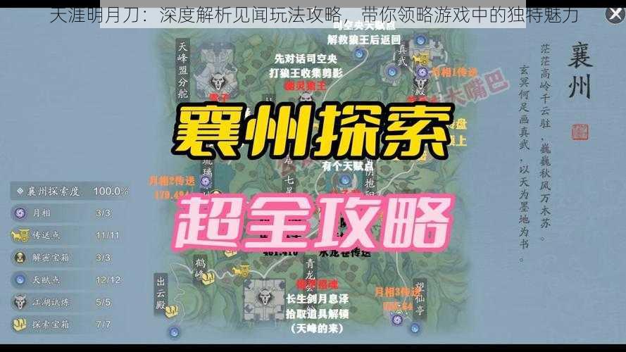 天涯明月刀：深度解析见闻玩法攻略，带你领略游戏中的独特魅力